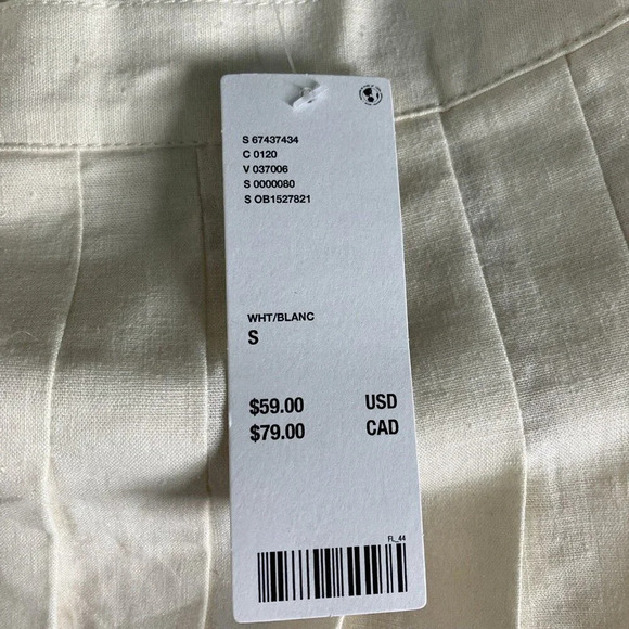 NWT Urban Outfitters Cream Pleated Tennis Prep Golf Mini Skirt Womens S - Picture 7 of 8